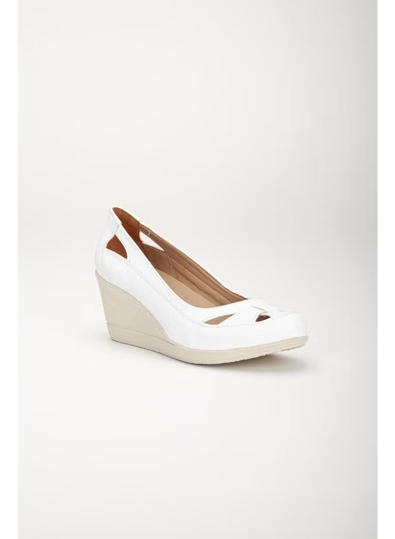 Slices Shoes Wedge Sole Orthopedic White Women's Wedge Heeled Shoes - Image 4
